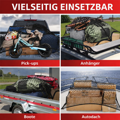 Elastic Cargo Net with Strong Hooks for Vehicles