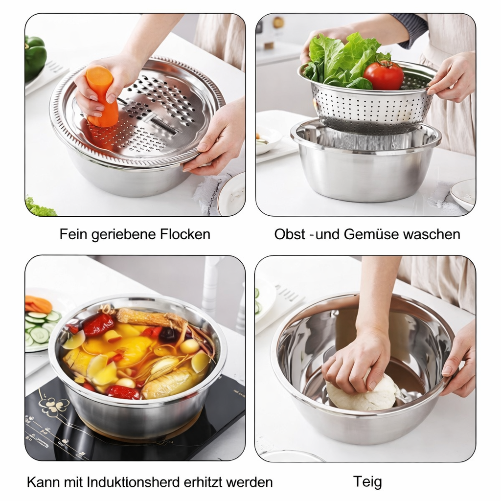 PureCraft Stainless Steel Sieve & Colander Set