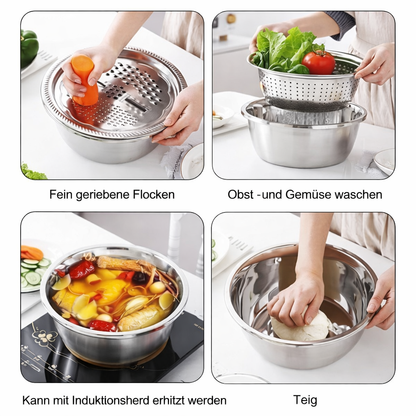 PureCraft Stainless Steel Sieve & Colander Set
