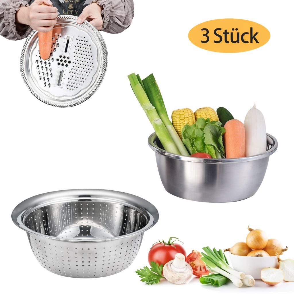 PureCraft Stainless Steel Sieve & Colander Set