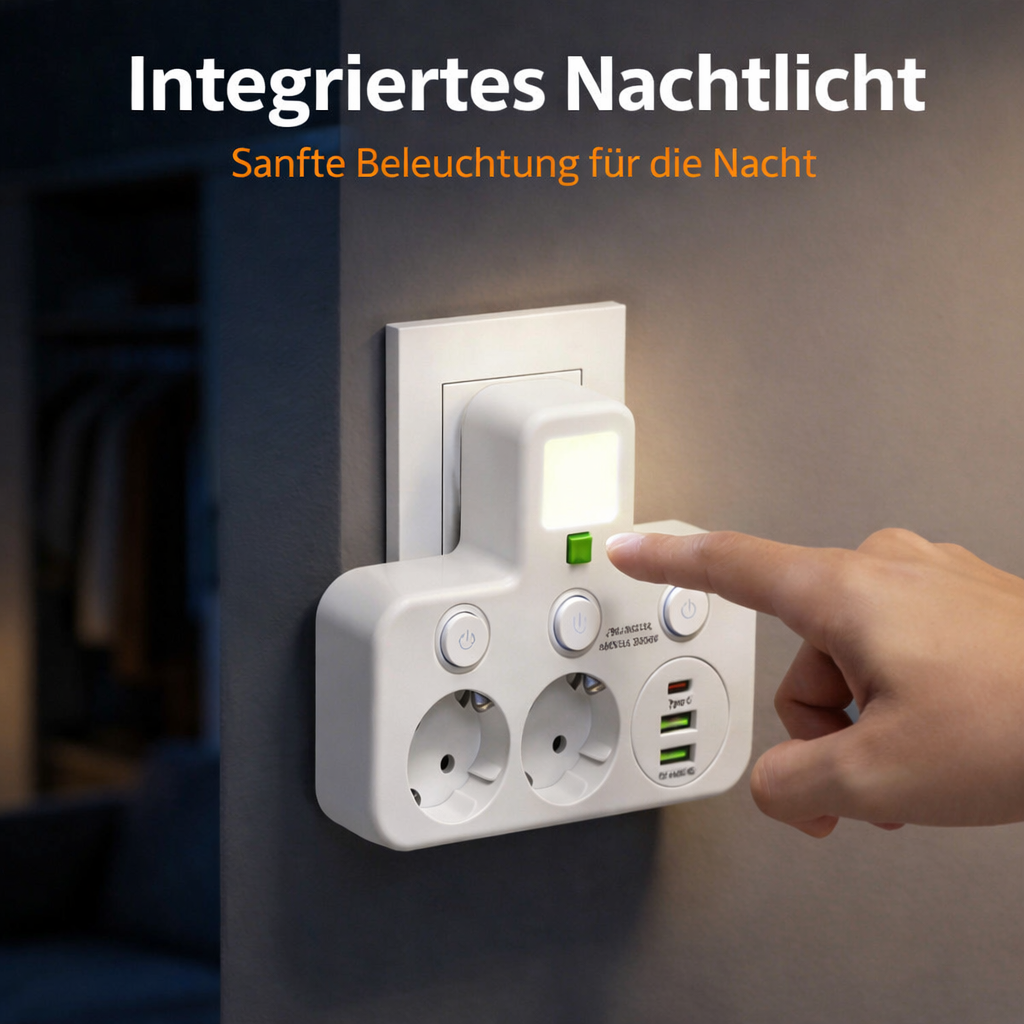 PowerNest Extension Lead with USB Ports & Switches
