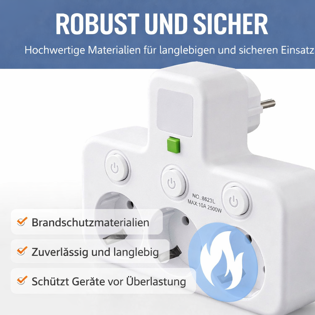 PowerNest Extension Lead with USB Ports & Switches