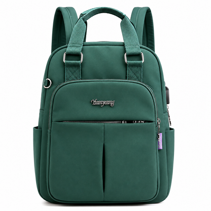 Oxford Rucksack with USB Charging Port, Water-Resistant