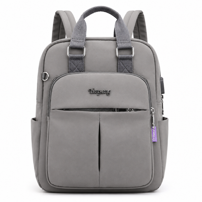 Oxford Rucksack with USB Charging Port, Water-Resistant