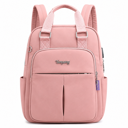 Oxford Rucksack with USB Charging Port, Water-Resistant