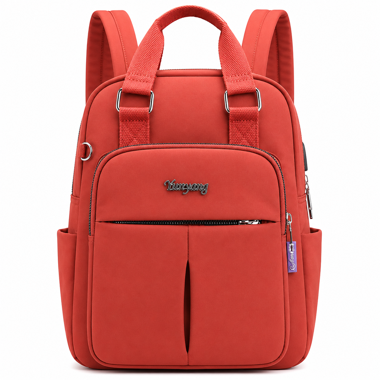 Oxford Rucksack with USB Charging Port, Water-Resistant