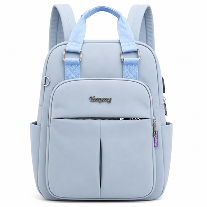 Oxford Rucksack with USB Charging Port, Water-Resistant
