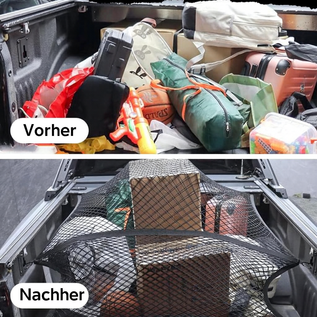 Elastic Cargo Net with Strong Hooks for Vehicles