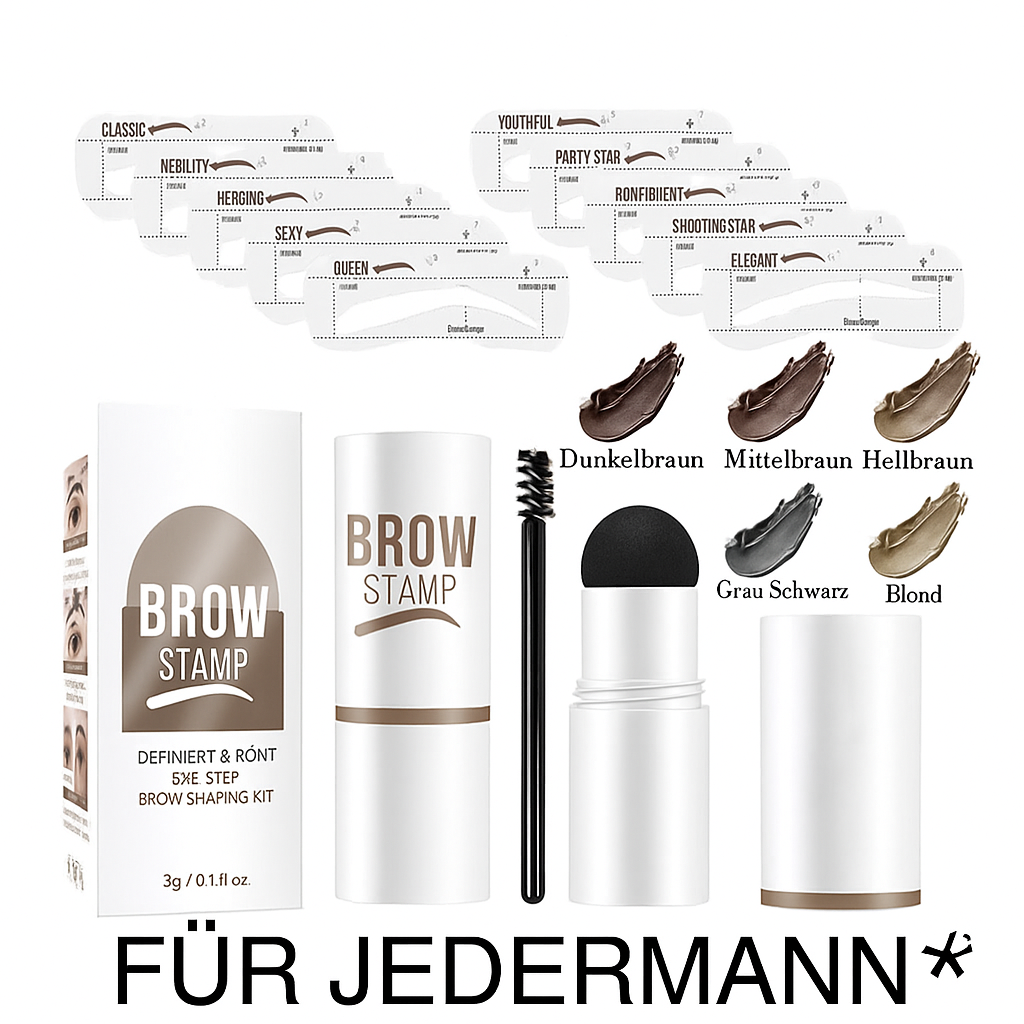 BrowMagic Eyebrow Stamp Kit with 10 Stencils