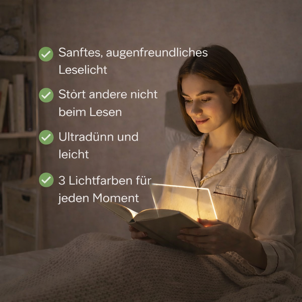 LumaLeaf Book Light with Adjustable LED