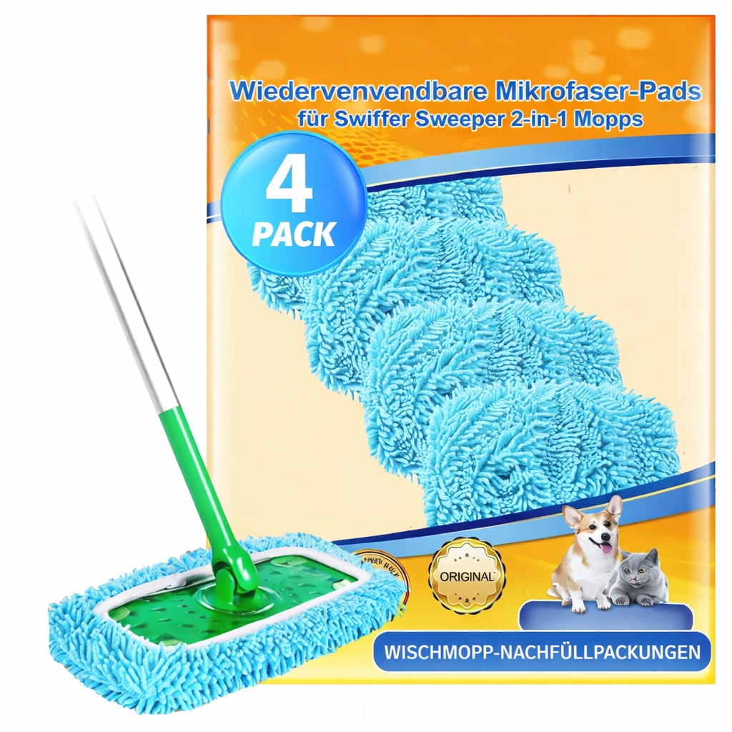 PureTide Reusable Microfibre Flat Mop Pads