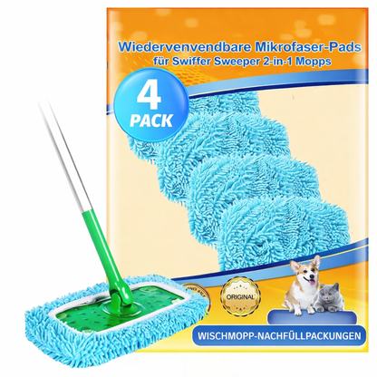 PureTide Reusable Microfibre Flat Mop Pads