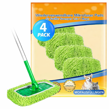PureTide Reusable Microfibre Flat Mop Pads