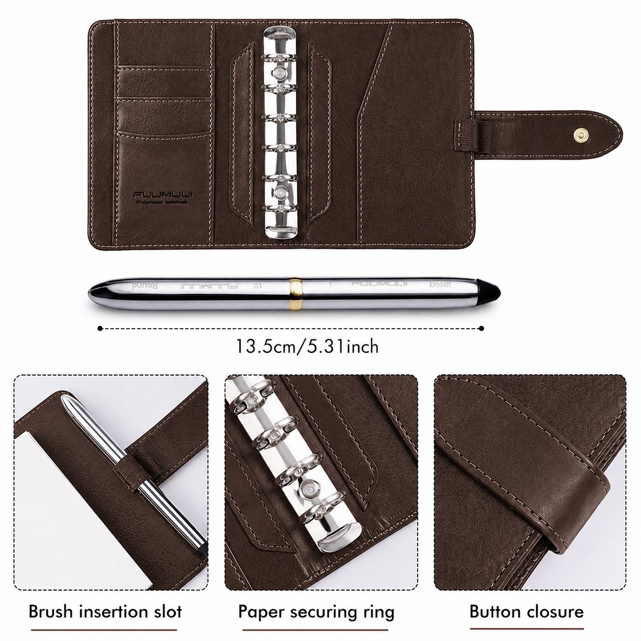 Fuumuui Watercolour Travel Sketchbook Set Large
