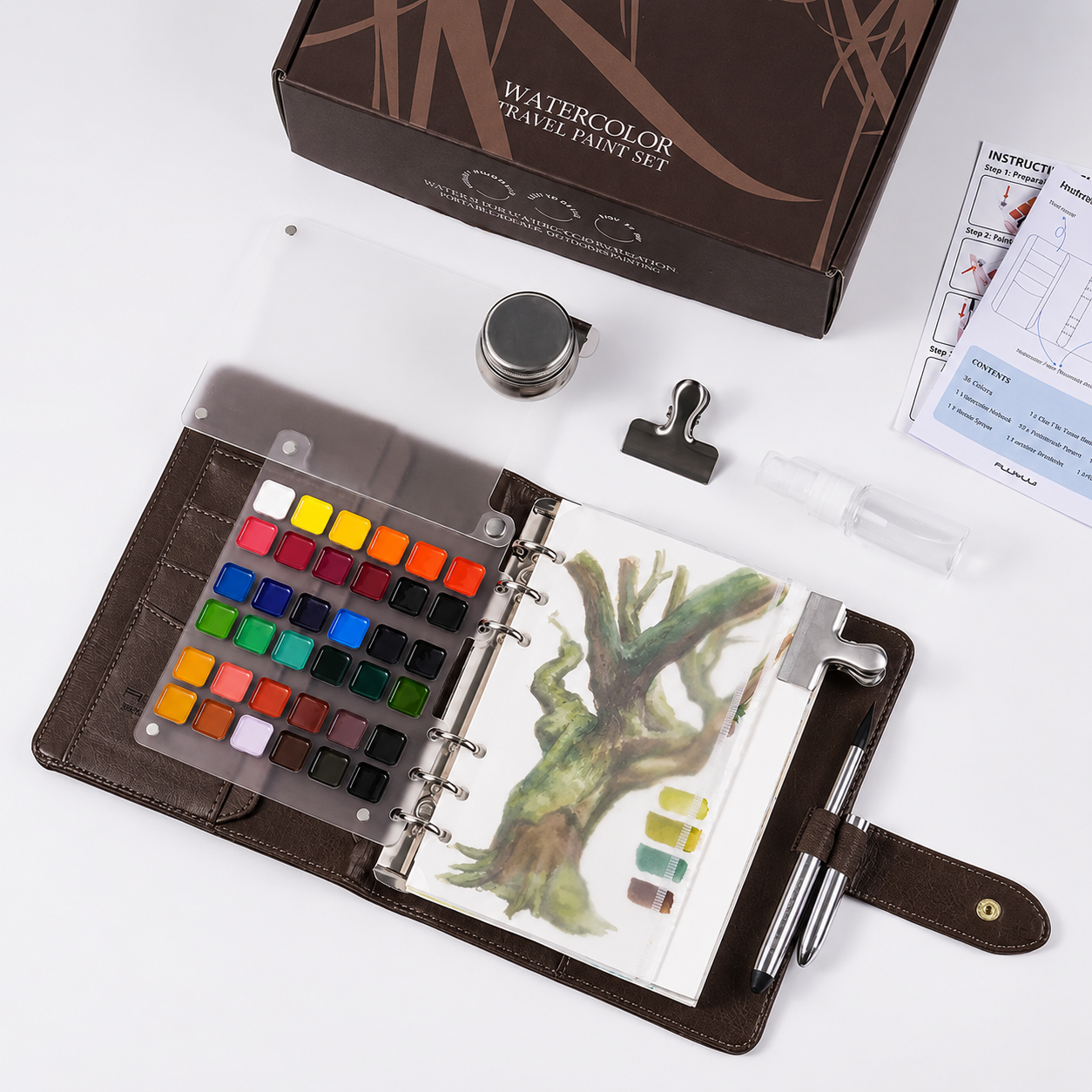Fuumuui Watercolour Travel Sketchbook Set Large