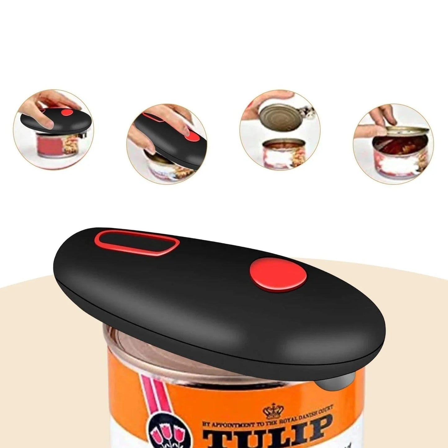 Electric Can Opener with One-Touch Operation