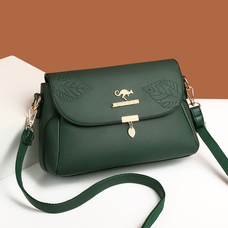 Multi-Compartment Women's PU Leather Handbag