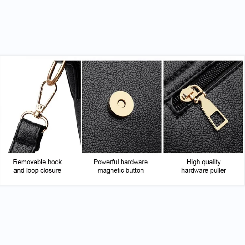 Multi-Compartment Women's PU Leather Handbag