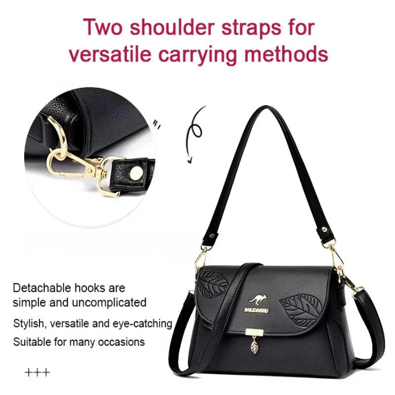 Multi-Compartment Women's PU Leather Handbag