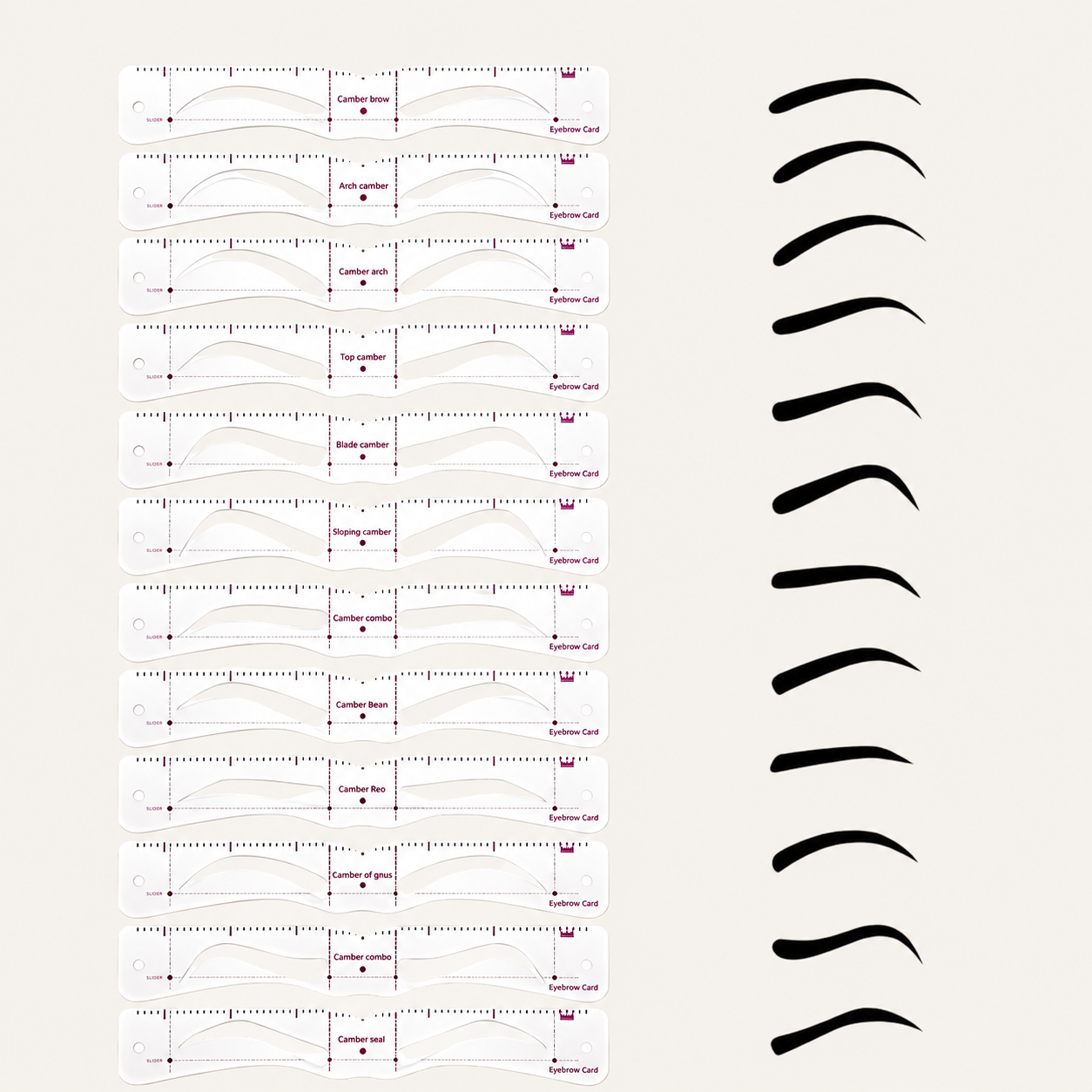 Eyebrow Stencil Kit with Elastic Band