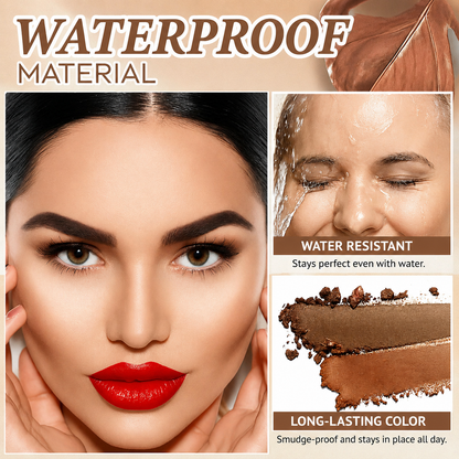 Eyebrow Stamp Kit with 10 Stencils & Pomade