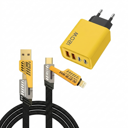 120W 4-Port USB-C PD Fast Charger