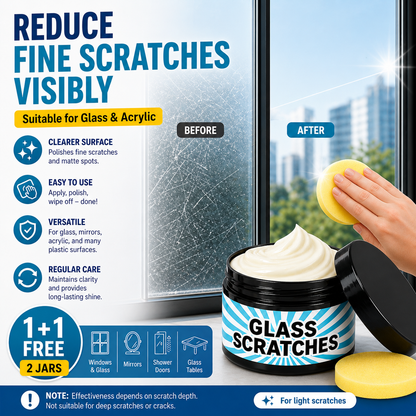 Glass Scratch Remover Polish Cream — Twin Pack