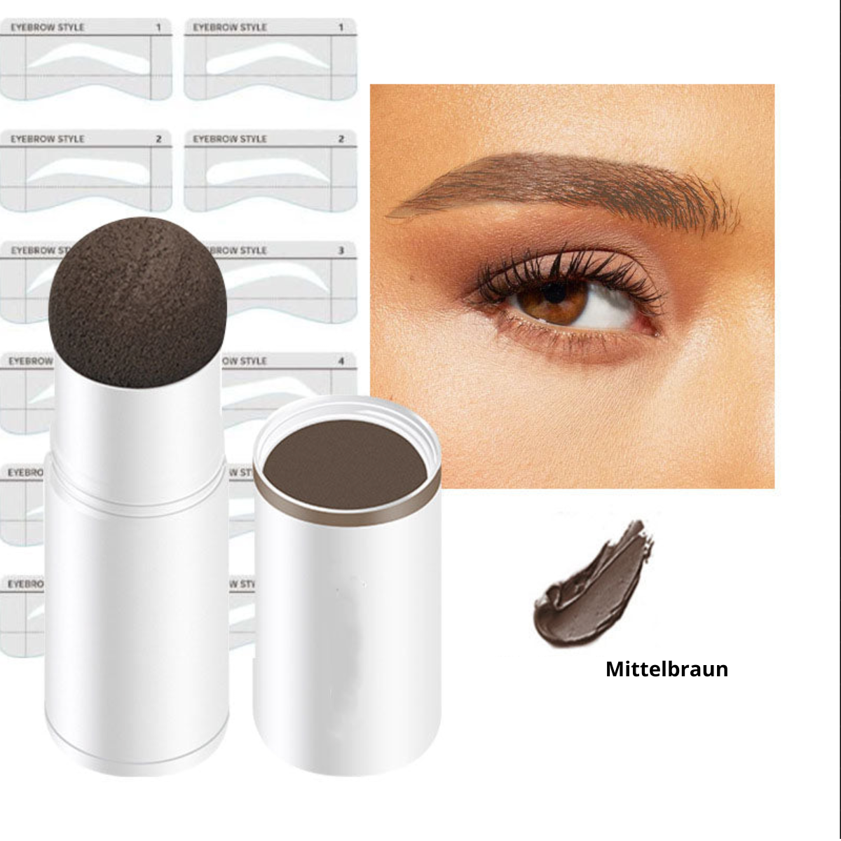 BrowMagic Eyebrow Stamp Kit with 10 Stencils