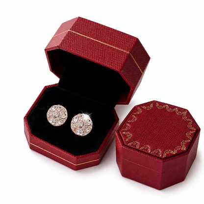 MagnaLuxe Magnetic Clip-On Earrings with Zirconia