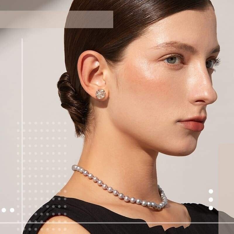 MagnaLuxe Magnetic Clip-On Earrings with Zirconia