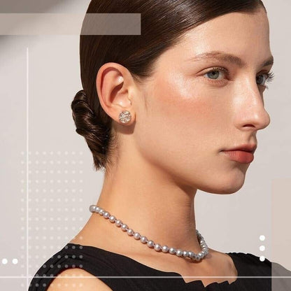 MagnaLuxe Magnetic Clip-On Earrings with Zirconia