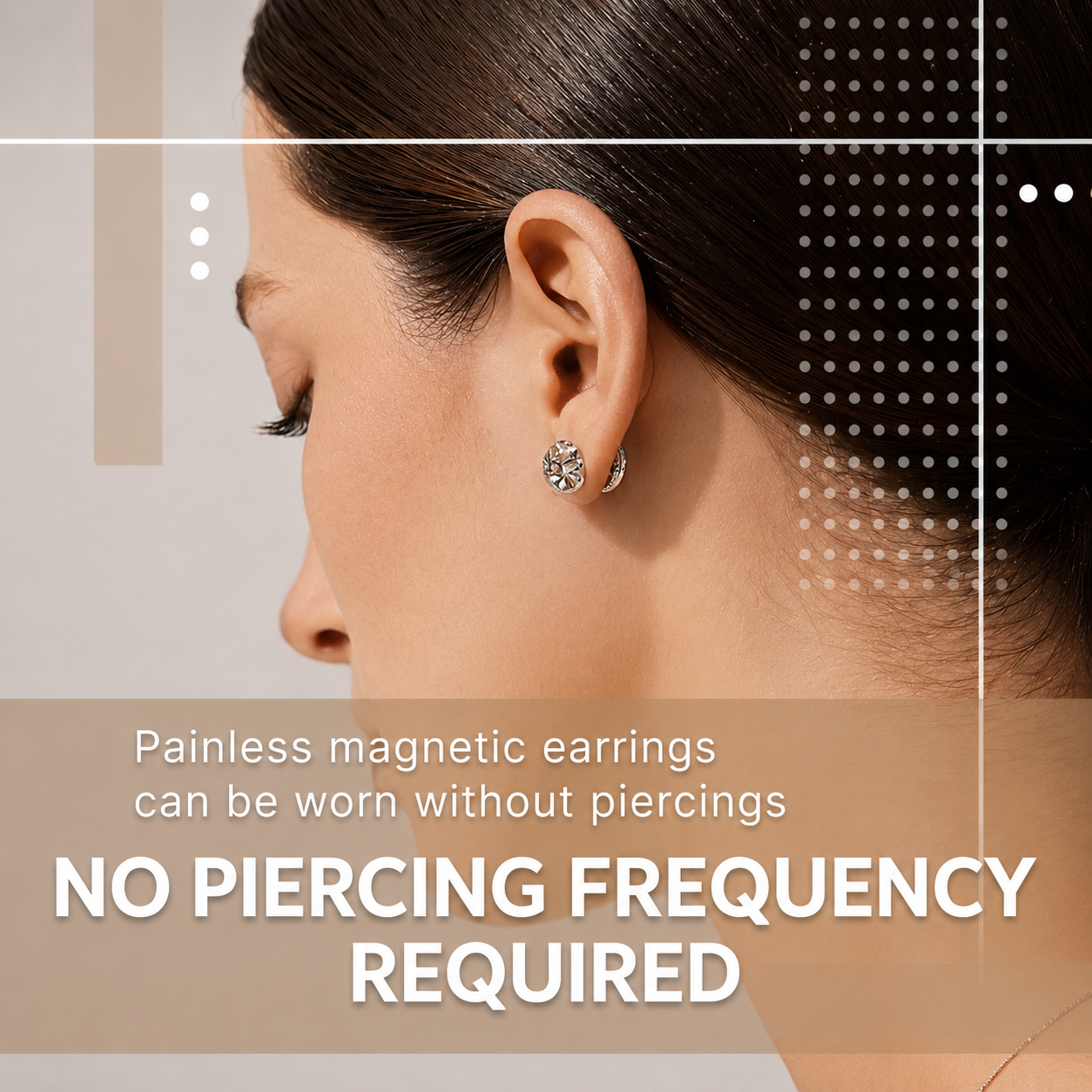 MagnaLuxe Magnetic Clip-On Earrings with Zirconia