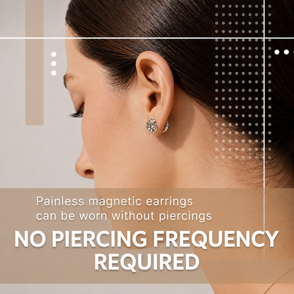 MagnaLuxe Magnetic Clip-On Earrings with Zirconia