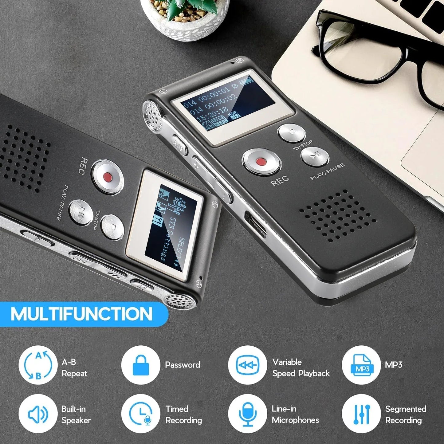 Voice-Activated Digital Dictaphone Recorder