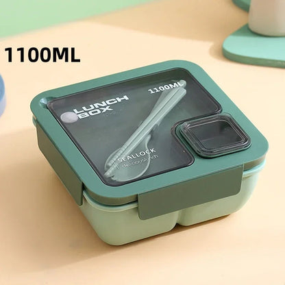 Bento Lunch Box with Cutlery – Leak-Proof