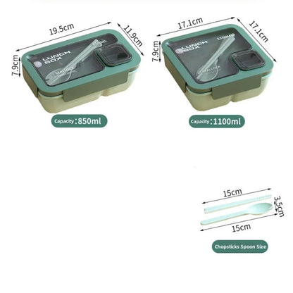 Bento Lunch Box with Cutlery – Leak-Proof