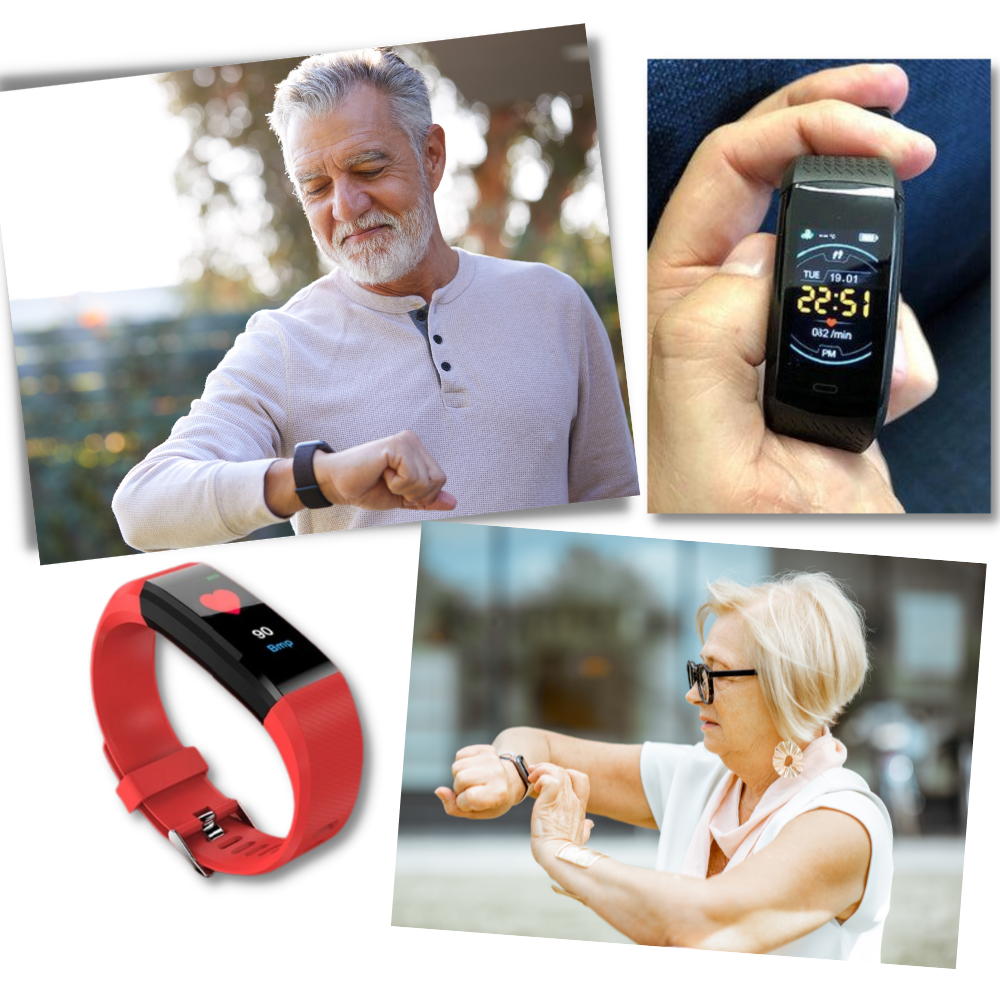 Senior Smartwatch with Heart Rate & Blood Pressure