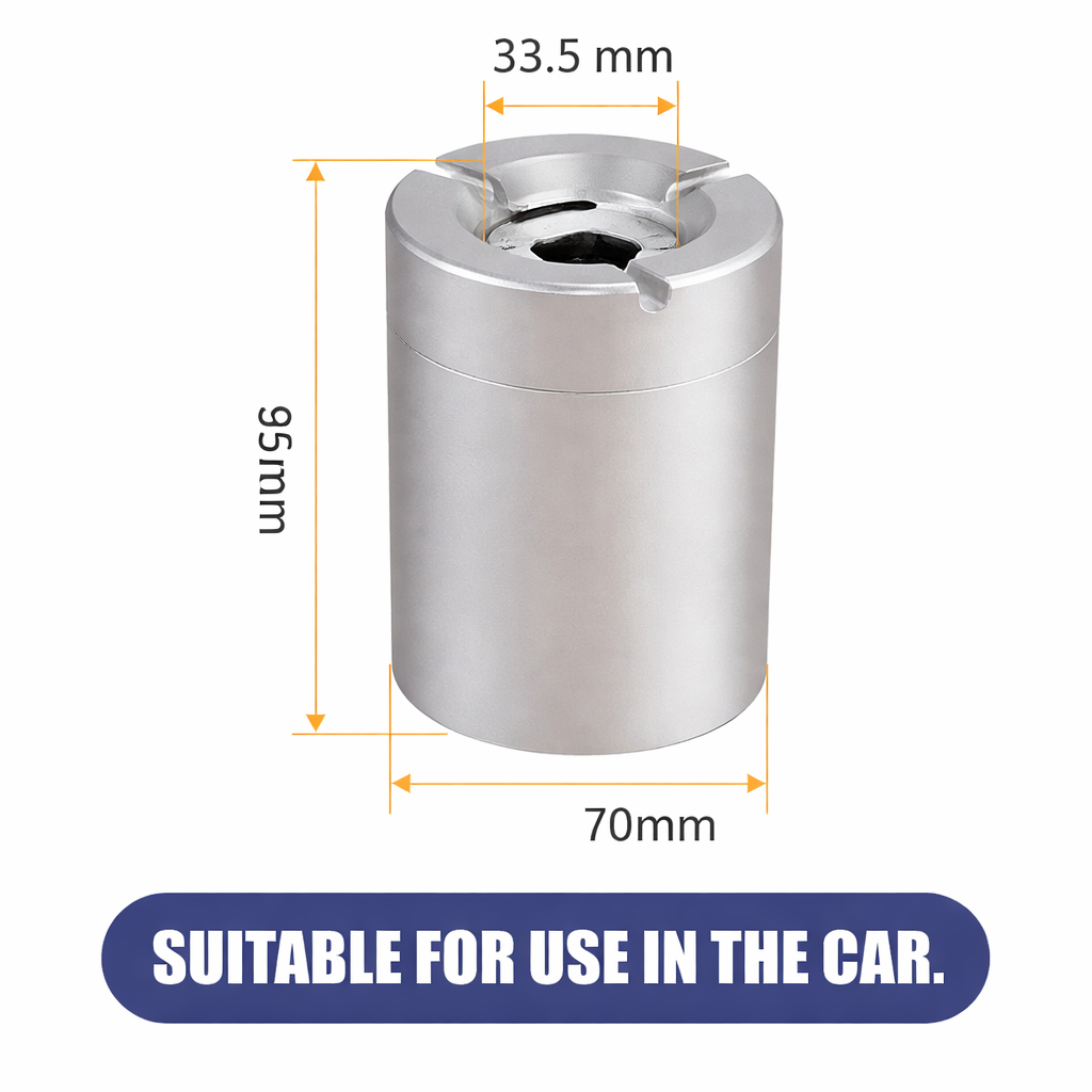 Stainless Steel Ashtray with Twist Lock Lid