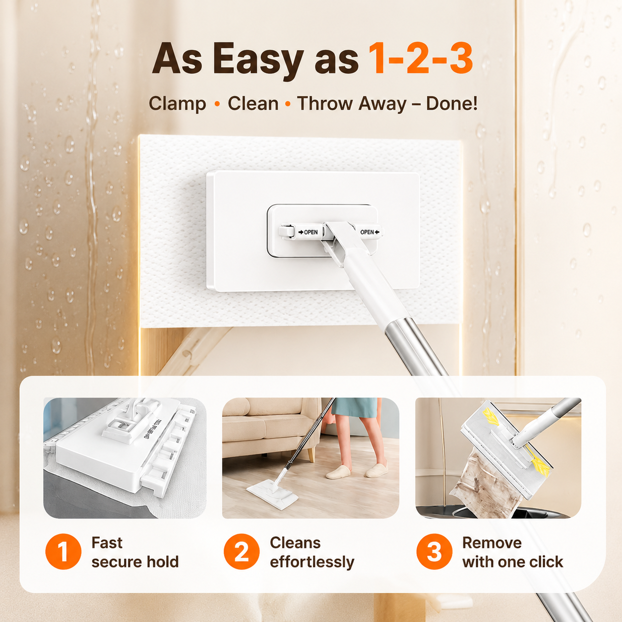 SmartMop 360 Degree Spin Mop with Auto-Clamp