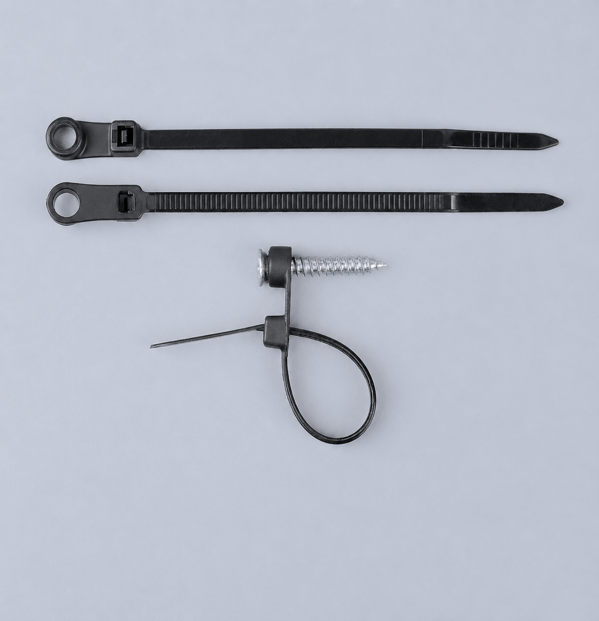 PowerGrip Cable Ties with Screw Mount – 100 Pack