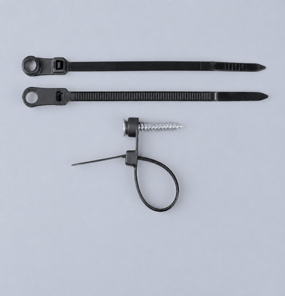 PowerGrip Cable Ties with Screw Mount – 100 Pack