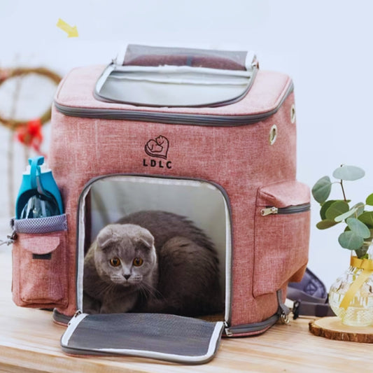 Foldable Pet Carrier Rucksack with Ventilation Window