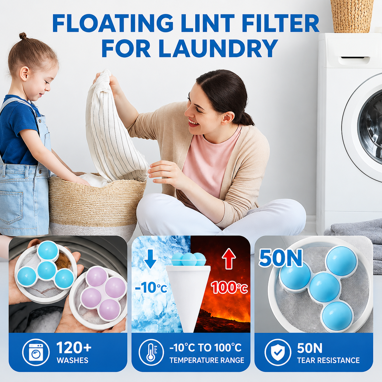 Washing Machine Lint & Hair Catcher Net
