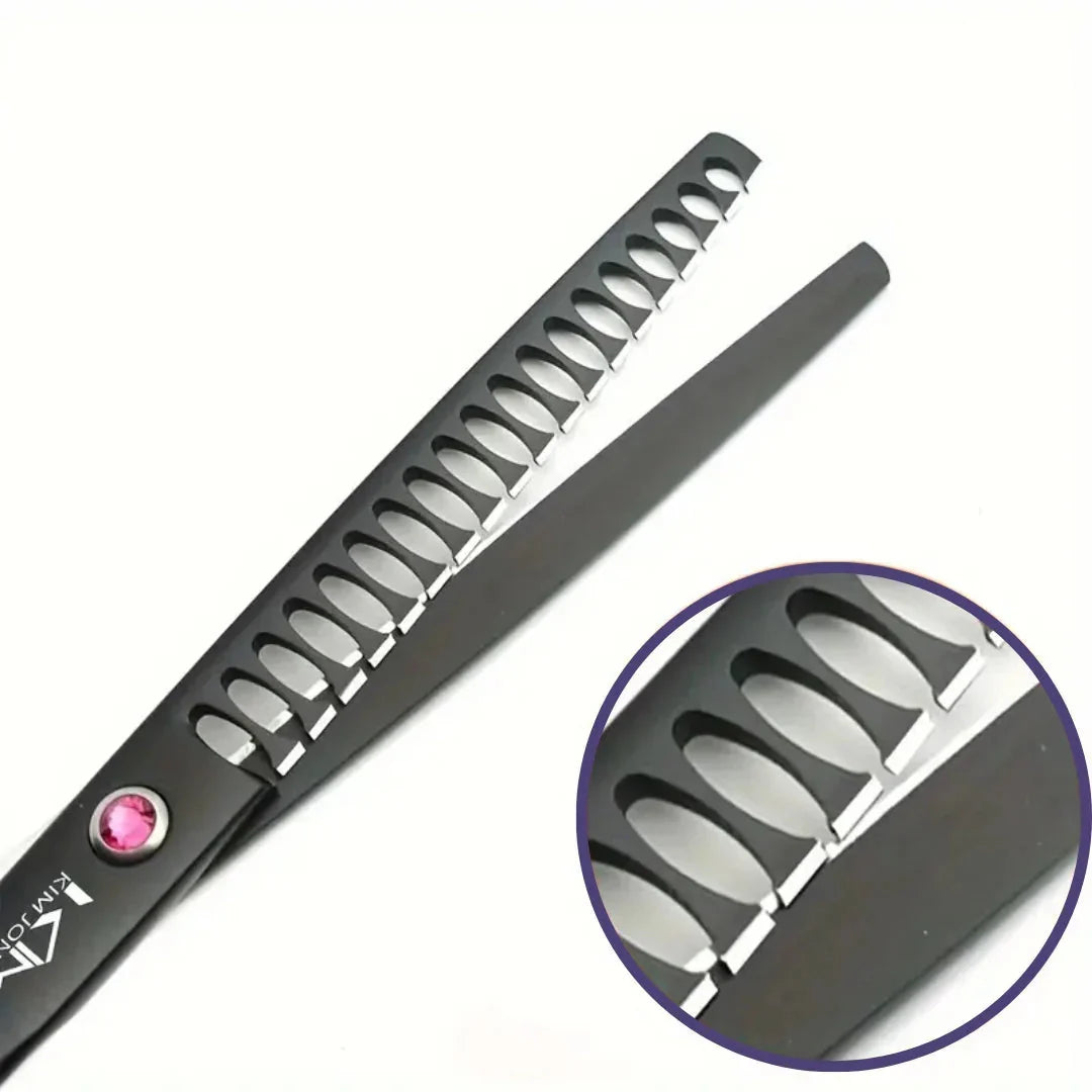 Dog grooming kit with stainless steel blades and ergonomic handles