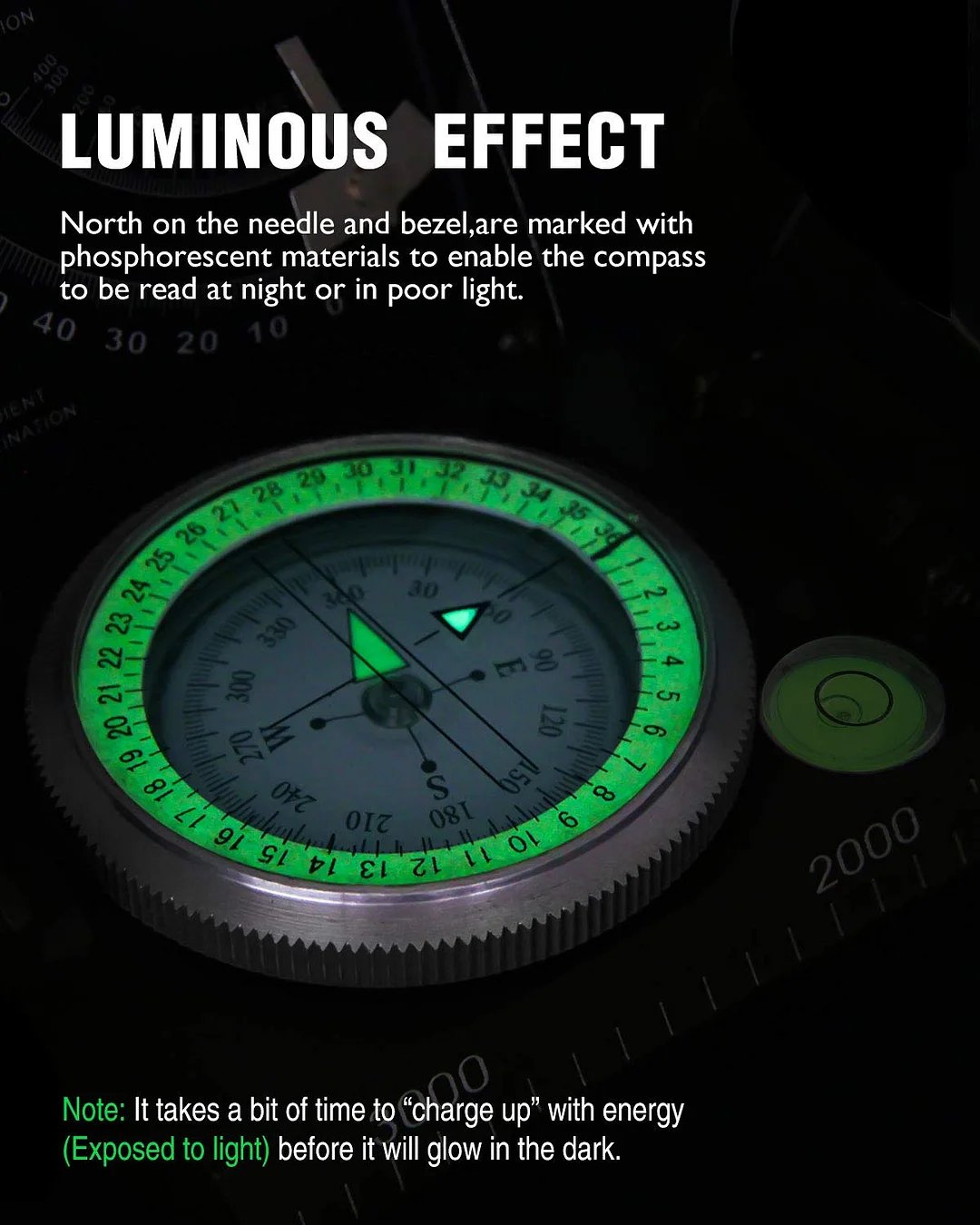 Military Directional Compass with Clinometer