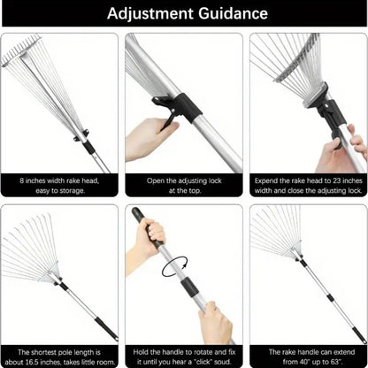FlexiReach Telescopic Rake – Gardening Without Back Strain