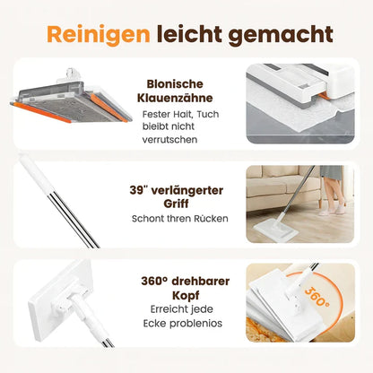 ReachClean Cloth Holder Mop Extendable Hygienic