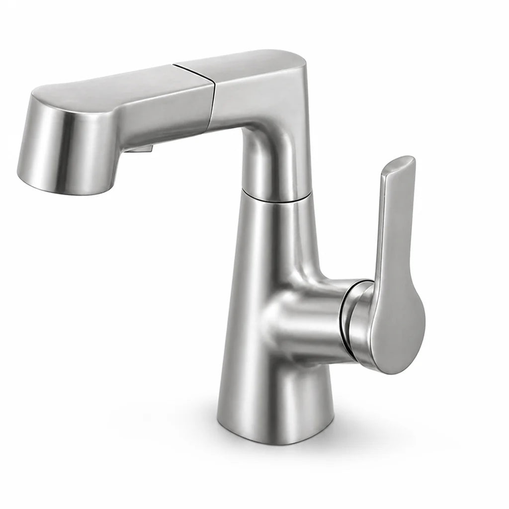 Extendable 360° Swivel Single-Hole Faucet with Ceramic Valve