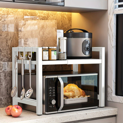 Extendable Microwave Rack 2 Tiers