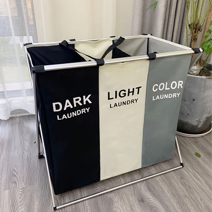 Laundry sorter 3 compartments foldable